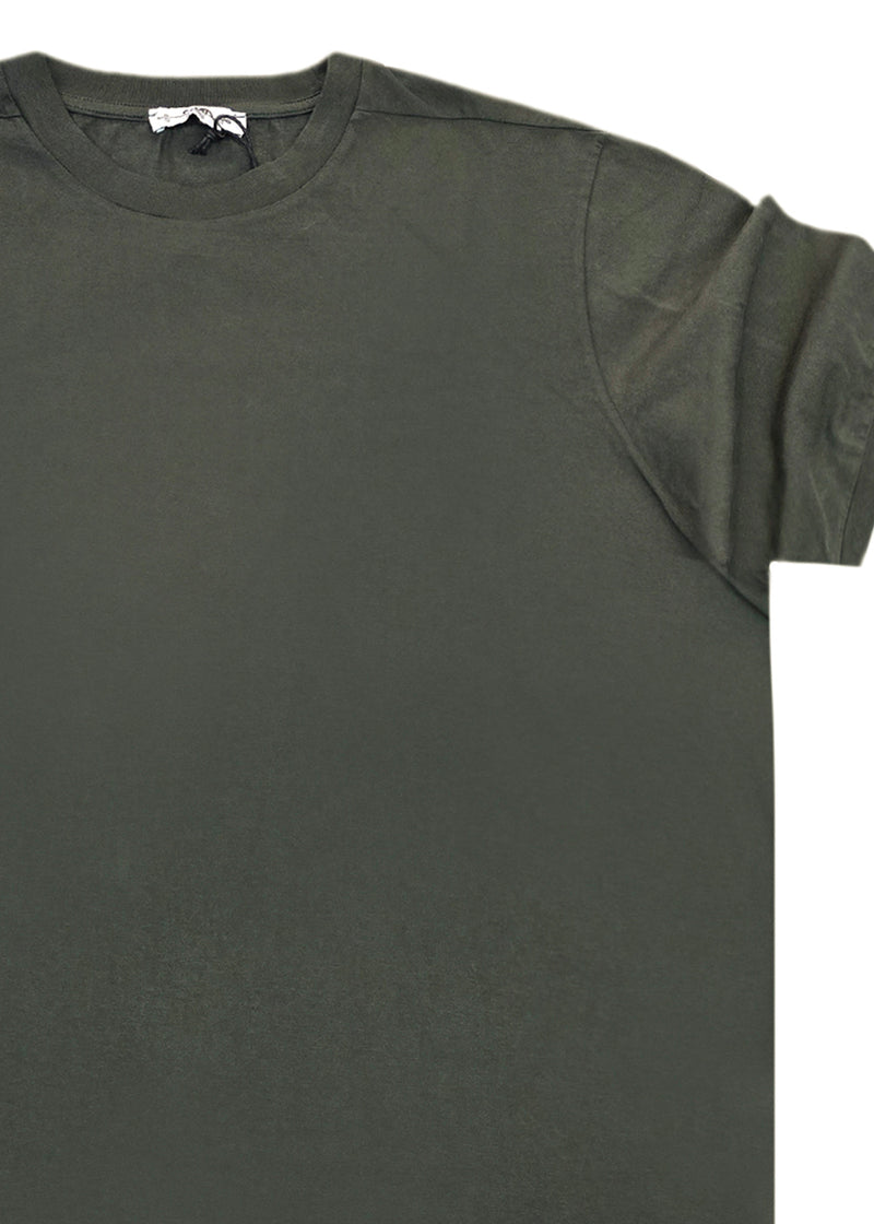 Ανδρική κοντομάνικη μπλούζα Cosi jeans - 64-w24-01 - regular fit tee σκούρο χακί