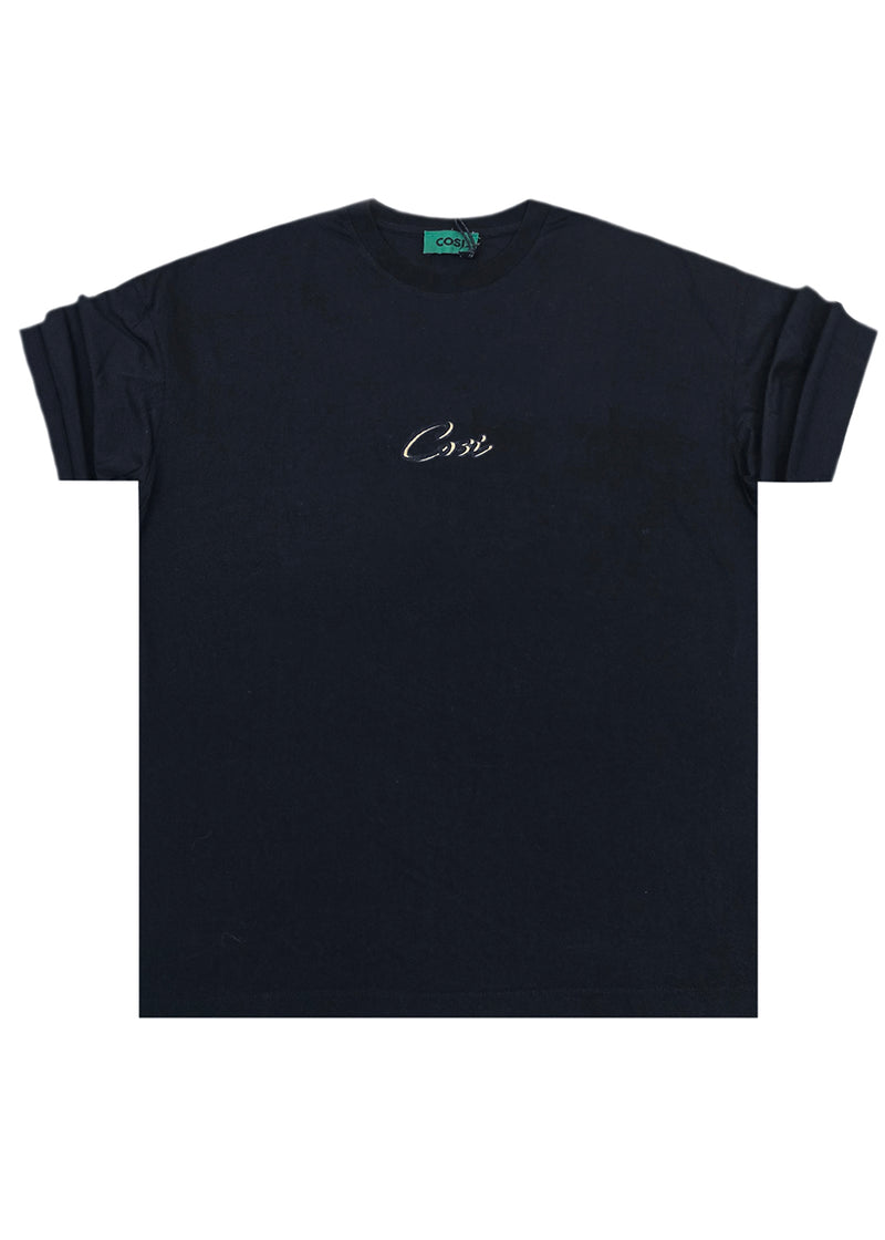 Ανδρική κοντομάνικη μπλούζα Cosi jeans - 64-w24-02 - regular fit tee μαύρο