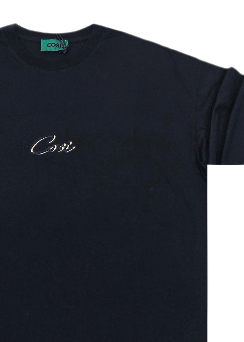 Ανδρική κοντομάνικη μπλούζα Cosi jeans - 64-w24-02 - regular fit tee μαύρο
