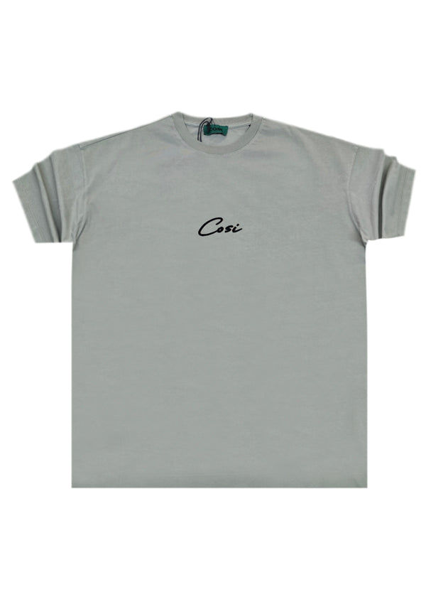 Ανδρική κοντομάνικη μπλούζα Cosi jeans - 64-w24-02 - regular fit tee ανοιχτό χακί