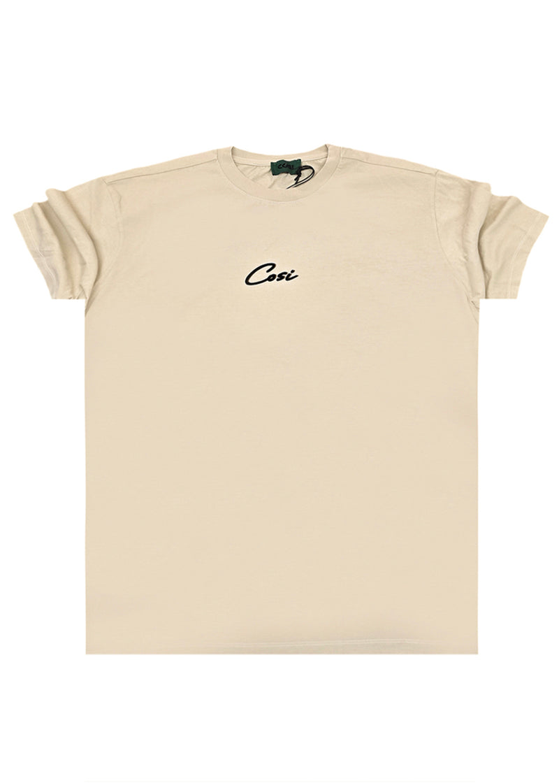 Ανδρική κοντομάνικη μπλούζα Cosi jeans - 64-w24-02 - regular fit tee μπεζ