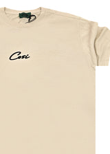 Ανδρική κοντομάνικη μπλούζα Cosi jeans - 64-w24-02 - regular fit tee μπεζ