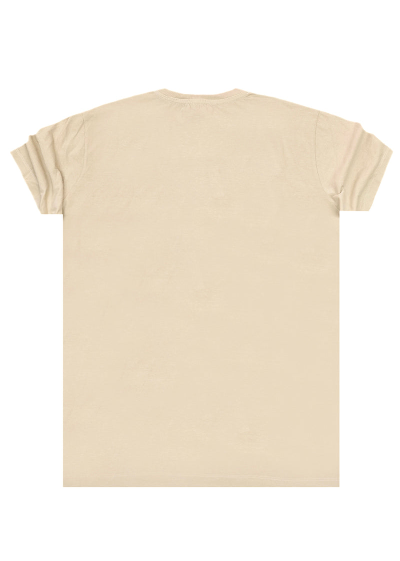 Ανδρική κοντομάνικη μπλούζα Cosi jeans - 64-w24-02 - regular fit tee μπεζ