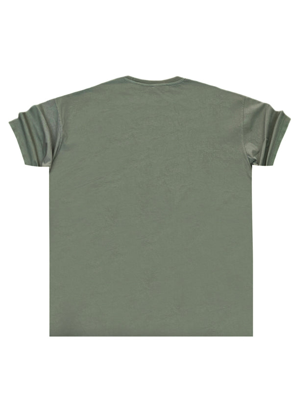 Ανδρική κοντομάνικη μπλούζα Cosi jeans - 64-w24-02 - regular fit tee σκούρο χακί