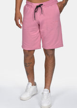 CLEVER CLOTHING Ανδρική βερμούδα ροζ Simle Logo CT-26640-pink
