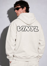 VINYL ART CLOTHING - Ανδρικό φούτερ με κουκούλα Graphic hoodie - Λευκό 64031-02