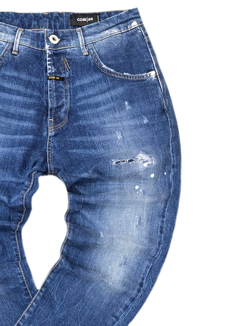 Ανδρικό τζιν παντελόνι Cosi Jeans - 65-APPIO 1- jeans regular fit σκούρο μπλε