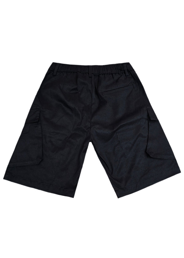 Ανδρική υφασμάτινη βερμούδα κάργκο Cosi Jeans - 65-ASSAI - ss25 - fabric cargo shorts μαύρο