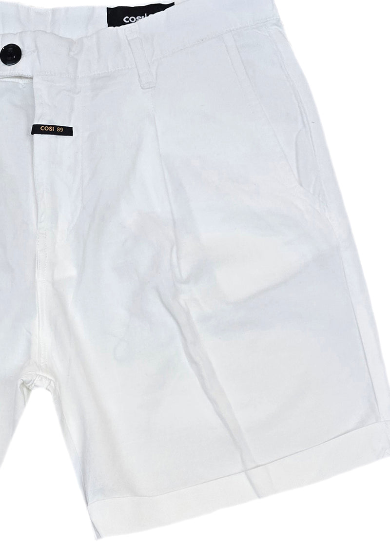 Ανδρική υφασμάτινη βερμούδα  Cosi Jeans -65-GRETO - fabric regular fit shorts λευκό