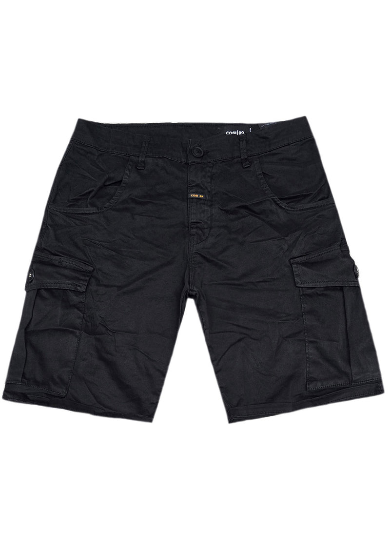 Ανδρική κάργκο βερμούδα υφασμάτινη Cosi Jeans - 65-MUORE - regular fit cargo fabric shorts μαύρο
