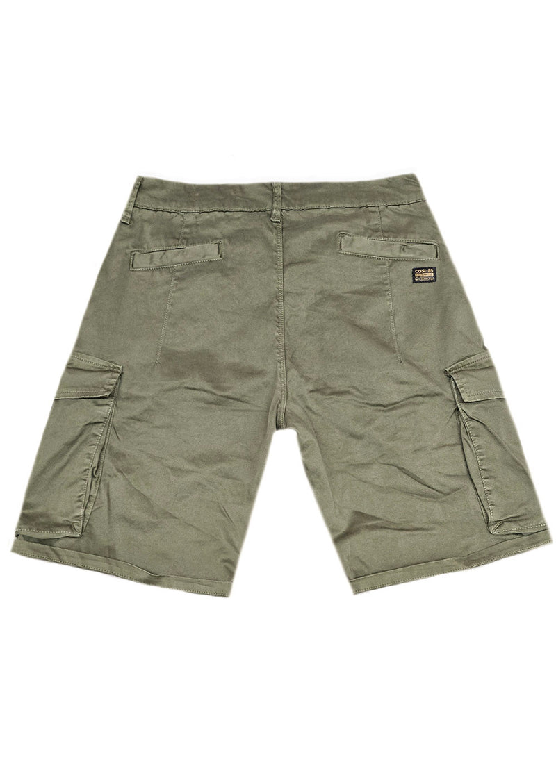 Ανδρική κάργκο βερμούδα υφασμάτινη Cosi Jeans - 65-MUORE - regular fit cargo fabric shorts  χακί