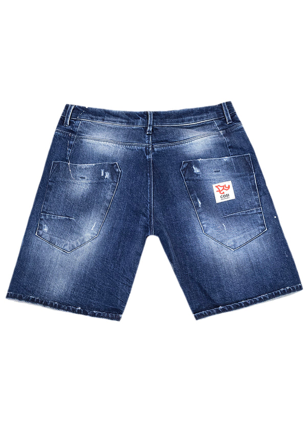 Ανδρική βερμούδα τζιν Cosi Jeans -65-PORRO 1 - jeans regular fit shorts σκούρο μπλε