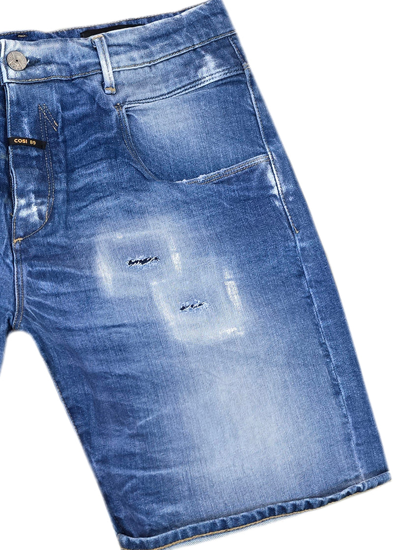 Ανδρική βερμούδα τζιν Cosi Jeans -65-PORRO 2 - jeans regular fit shorts μπλε