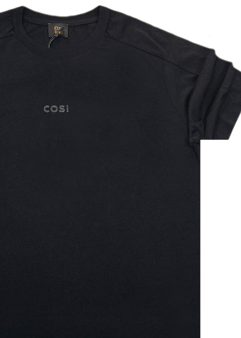Ανδρική κοντομάνικη μπλούζα Cosi jeans - 65-S25 31 - regular fit tee μαύρο