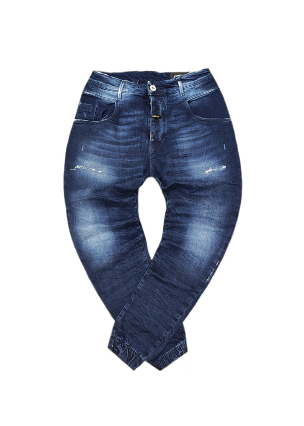 Ανδρικό τζιν παντελόνι Cosi Jeans - 66-MAGGIO 1- jeans regular fit σκούρο μπλε  elasticated