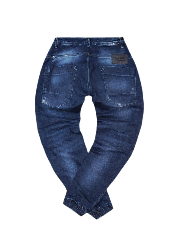 Ανδρικό τζιν παντελόνι Cosi Jeans - 66-MAGGIO 1- jeans regular fit σκούρο μπλε  elasticated