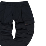 Ανδρικό υφασμάτινο παντελόνι κάργκο Cosi Jeans - 66-PITTI - cargo fabric pants regular fit μαύρο