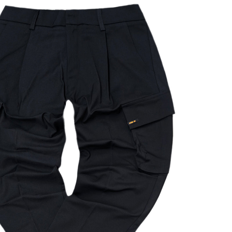 Ανδρικό υφασμάτινο παντελόνι κάργκο Cosi Jeans - 66-PITTI - cargo fabric pants regular fit μαύρο