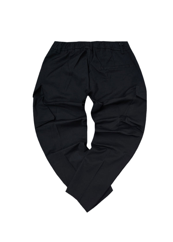 Ανδρικό υφασμάτινο παντελόνι κάργκο Cosi Jeans - 66-PITTI - cargo fabric pants regular fit μαύρο