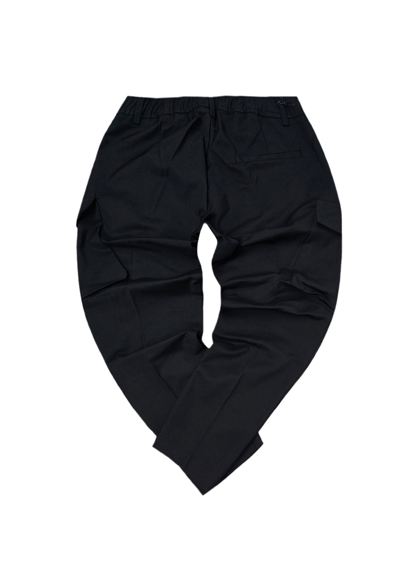 Ανδρικό υφασμάτινο παντελόνι κάργκο Cosi Jeans - 66-PITTI - cargo fabric pants regular fit μαύρο