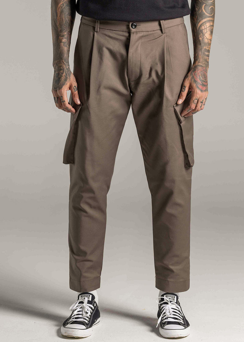 Ανδρικό υφασμάτινο παντελόνι κάργκο Cosi Jeans - 66-PITTI - cargo fabric pants regular fit  χακί