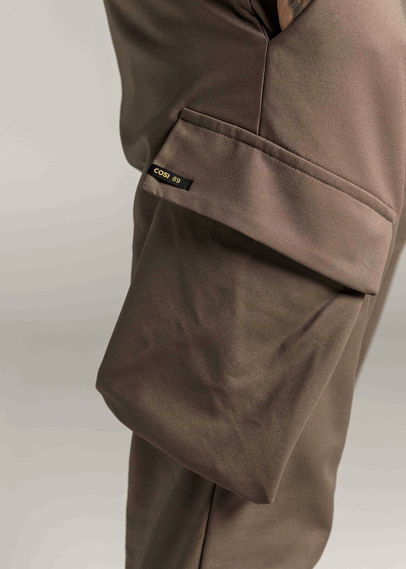 Ανδρικό υφασμάτινο παντελόνι κάργκο Cosi Jeans - 66-PITTI - cargo fabric pants regular fit  χακί