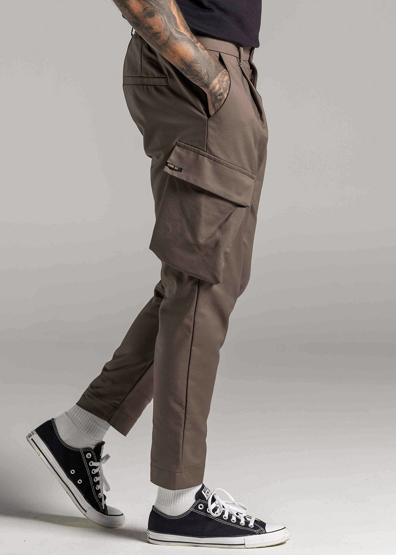 Ανδρικό υφασμάτινο παντελόνι κάργκο Cosi Jeans - 66-PITTI - cargo fabric pants regular fit  χακί