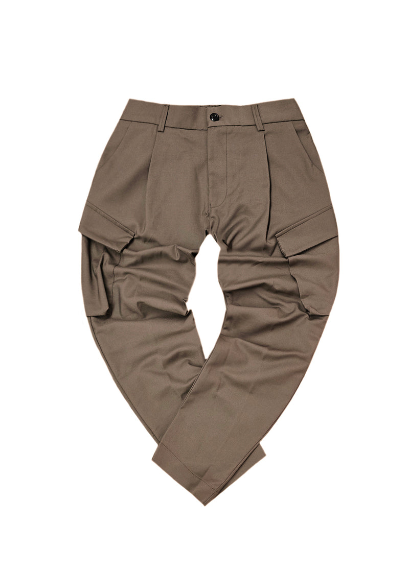 Ανδρικό υφασμάτινο παντελόνι κάργκο Cosi Jeans - 66-PITTI - cargo fabric pants regular fit  χακί