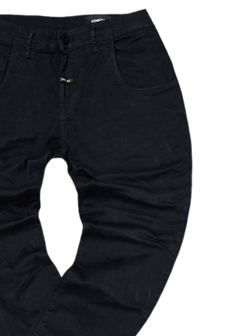 Ανδρικό παντελόνι με λάστιχο Cosi Jeans - 66-TIAGO 60 - elasticated pants regular fit μαύρο
