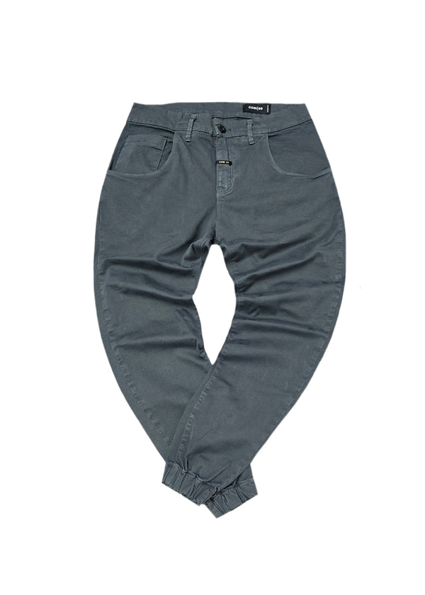 Ανδρικό παντελόνι με λάστιχο Cosi Jeans - 66-TIAGO 60 - elasticated pants regular fit σκούρο γκρι