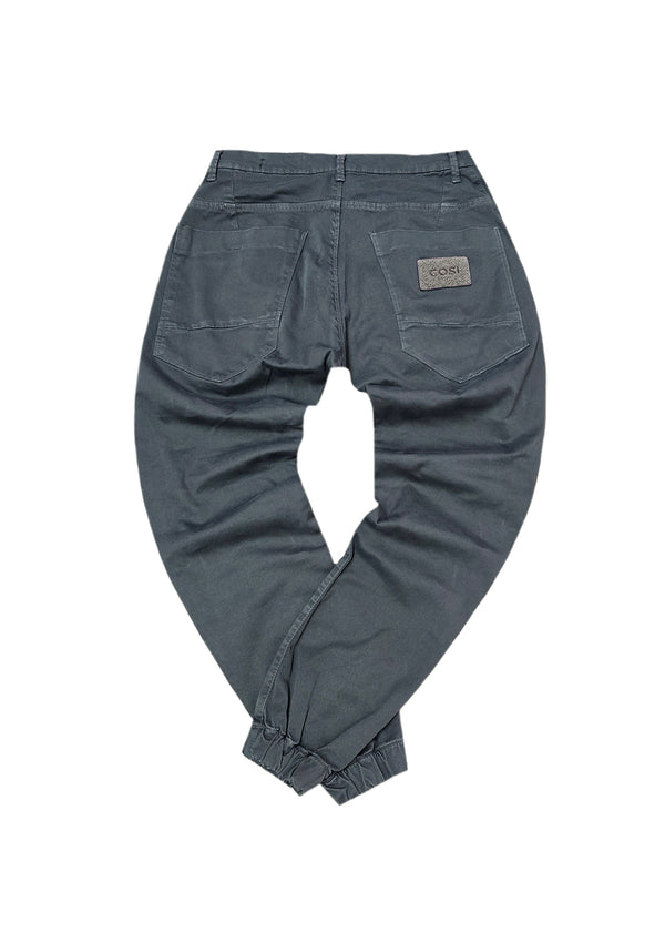 Ανδρικό παντελόνι με λάστιχο Cosi Jeans - 66-TIAGO 60 - elasticated pants regular fit σκούρο γκρι
