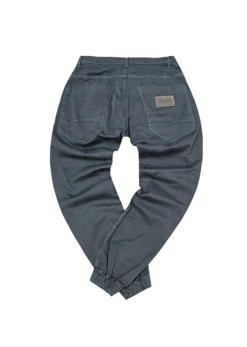 Ανδρικό παντελόνι με λάστιχο Cosi Jeans - 66-TIAGO 60 - elasticated pants regular fit σκούρο γκρι