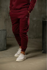 Ανδρική φόρμα Henry clothing - 6-613 - logo sweatpants μπορντό