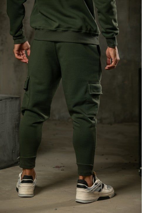 Ανδρική φόρμα cargo Henry clothing - 6-614 - cargo sweatpants χακί