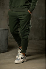 Ανδρική φόρμα cargo Henry clothing - 6-614 - cargo sweatpants χακί