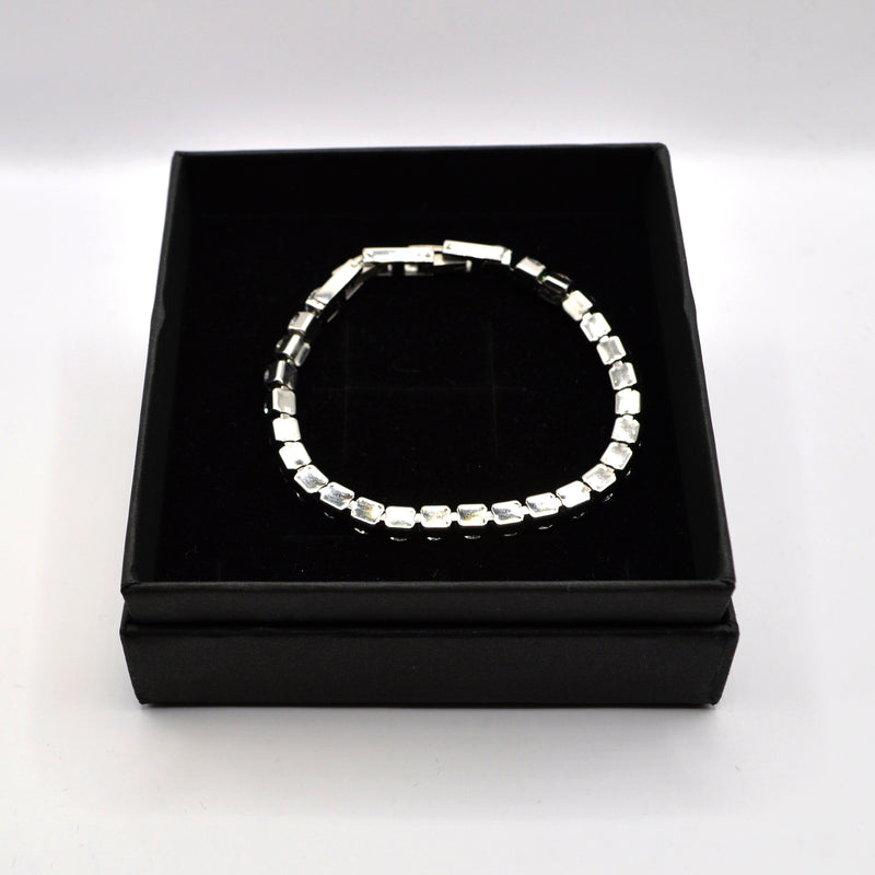 Gang - GNG042 - high quality stainless steel  bracelet with zirgon - silver