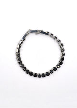 Βραχιόλι GUF - GNG043 - bracelet with black gem ασημένιο