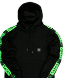 Vinyl art clothing - 69530-01 - taped side hoodie - black