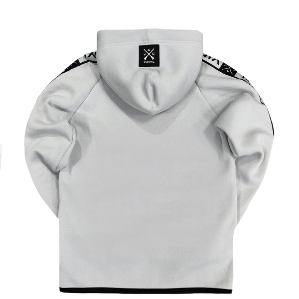 Vinyl art clothing - 69530-09 - taped side hoodie - grey