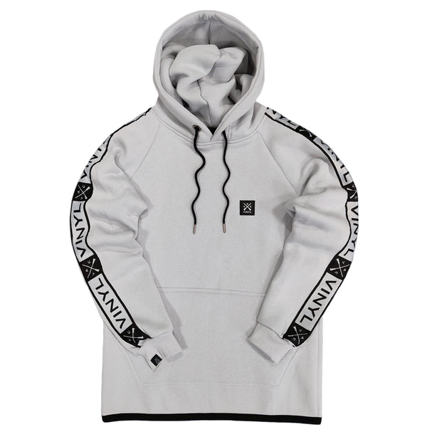 Vinyl art clothing - 69530-09 - taped side hoodie - grey