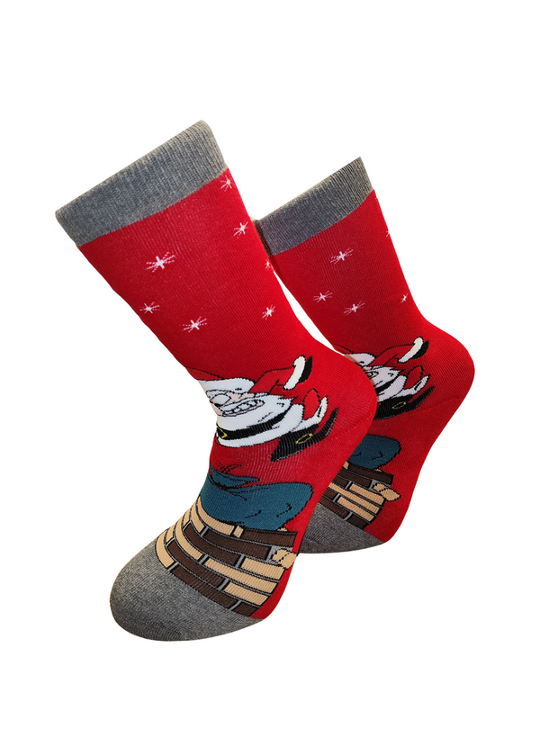 Χριστουγεννιάτικες κάλτσες V-tex - gremlin santa socks - κόκκινο