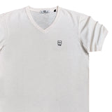 Ανδρική κοντομάνικη μπλούζα Cosi jeans - COSS - vneck tee λευκό
