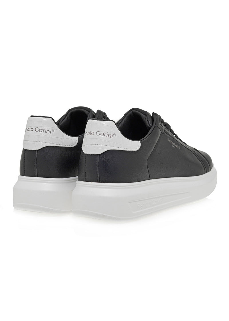 Ανδρικό παπούτσι Renato garini italy - MARCELLO-711 - black white croco μαύρο