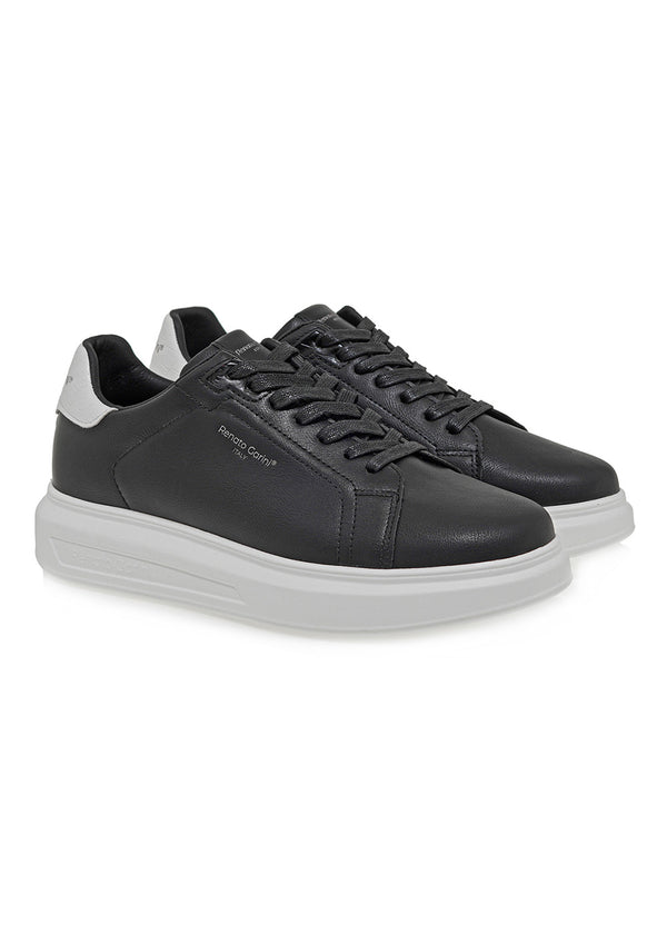 Ανδρικό παπούτσι Renato garini italy - MARCELLO-711 - black white croco μαύρο