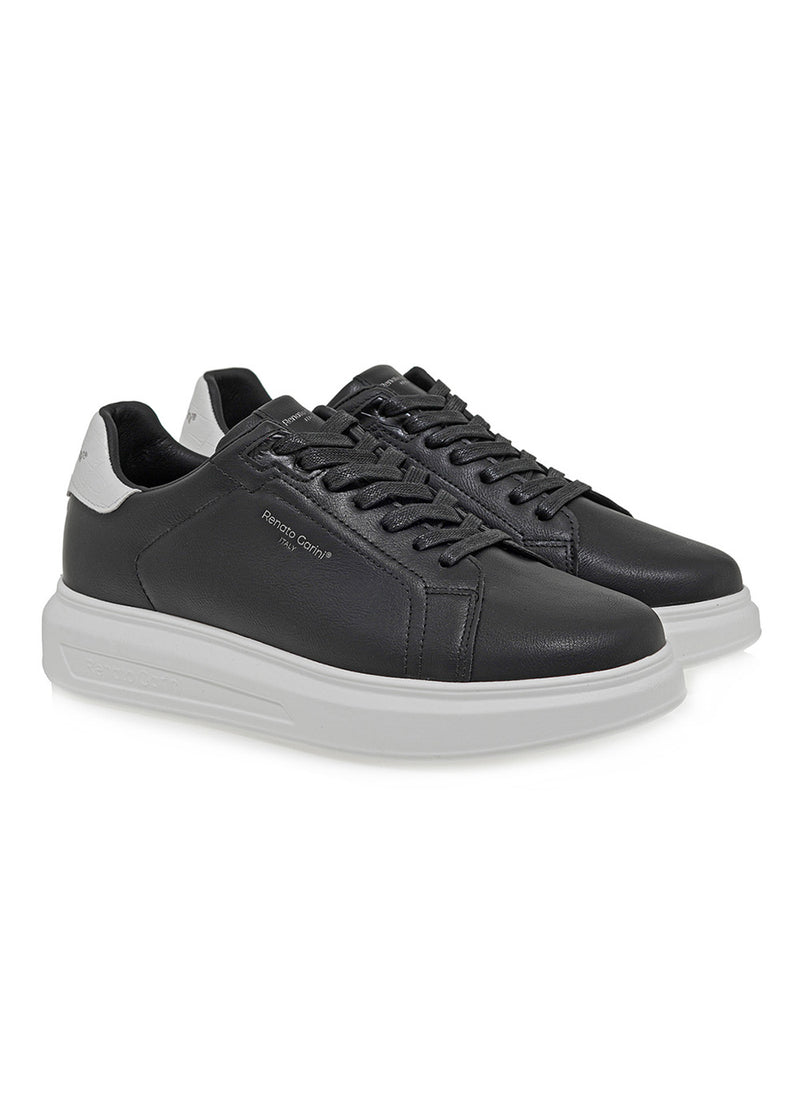 Ανδρικό παπούτσι Renato garini italy - MARCELLO-711 - black white croco μαύρο