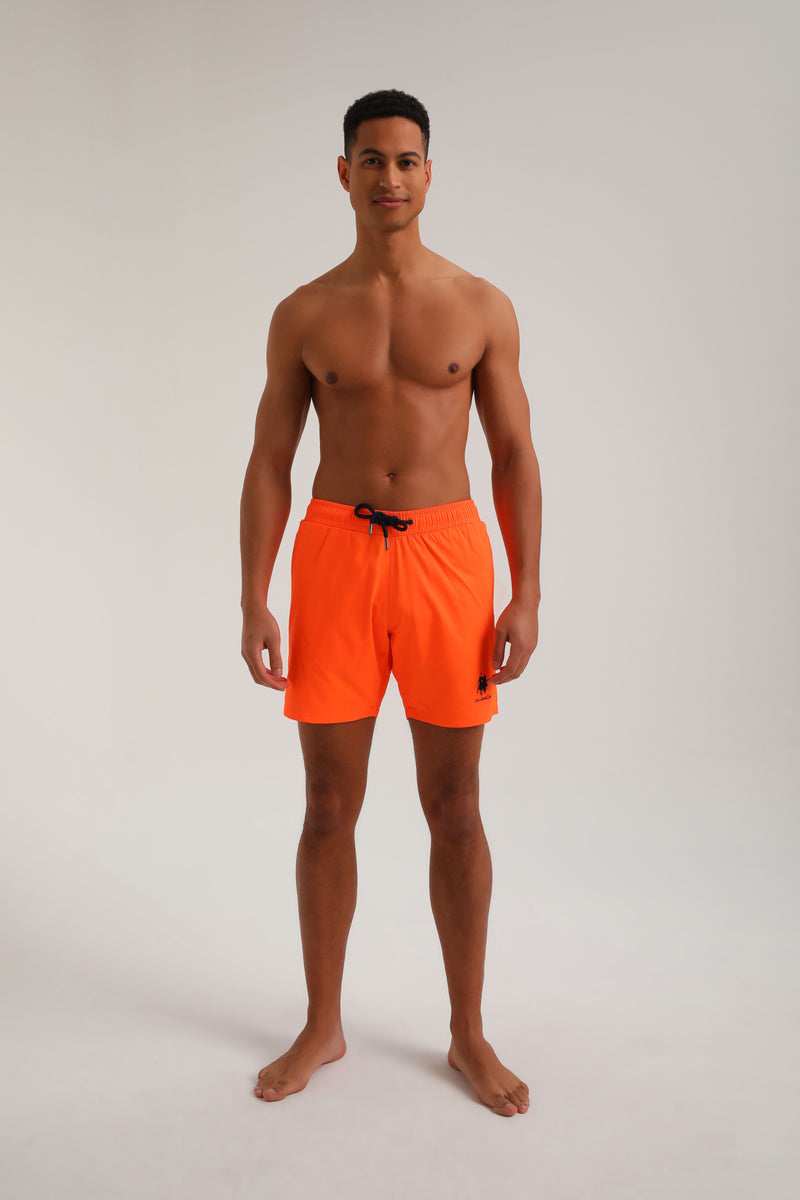 Ανδρικό μαγιό New World Polo - POLO 7001 - simple patch swim shorts πορτοκαλί