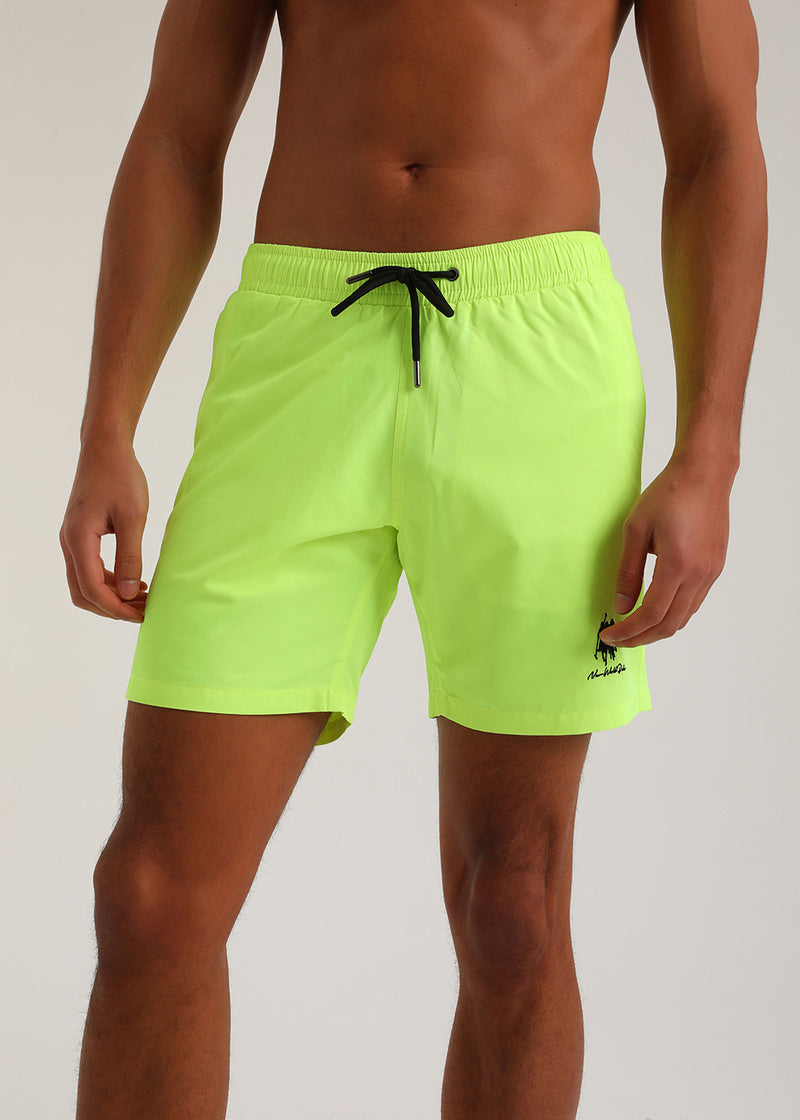 Ανδρικό μαγιό New World Polo - POLO 7001 - simple patch swim shorts κίτρινο