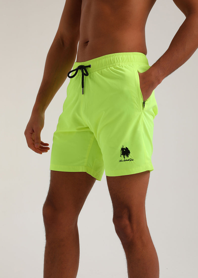 Ανδρικό μαγιό New World Polo - POLO 7001 - simple patch swim shorts κίτρινο