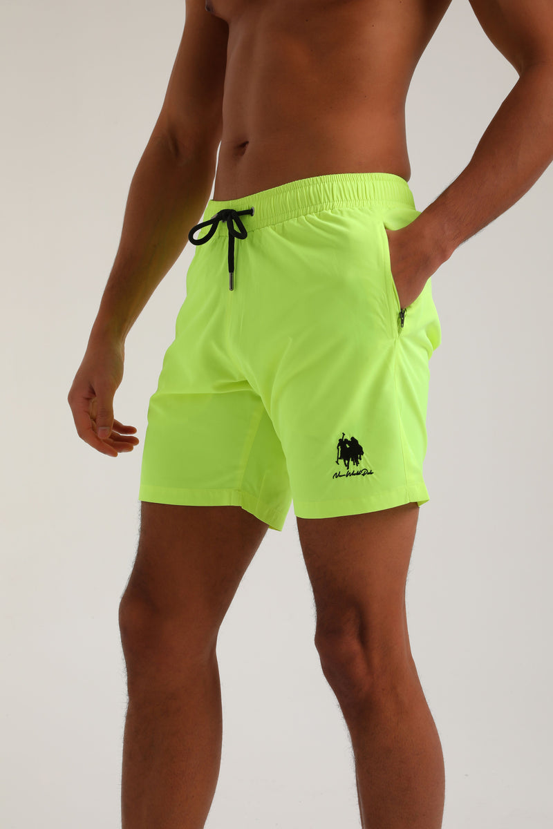 Ανδρικό μαγιό New World Polo - POLO 7001 - simple patch swim shorts κίτρινο