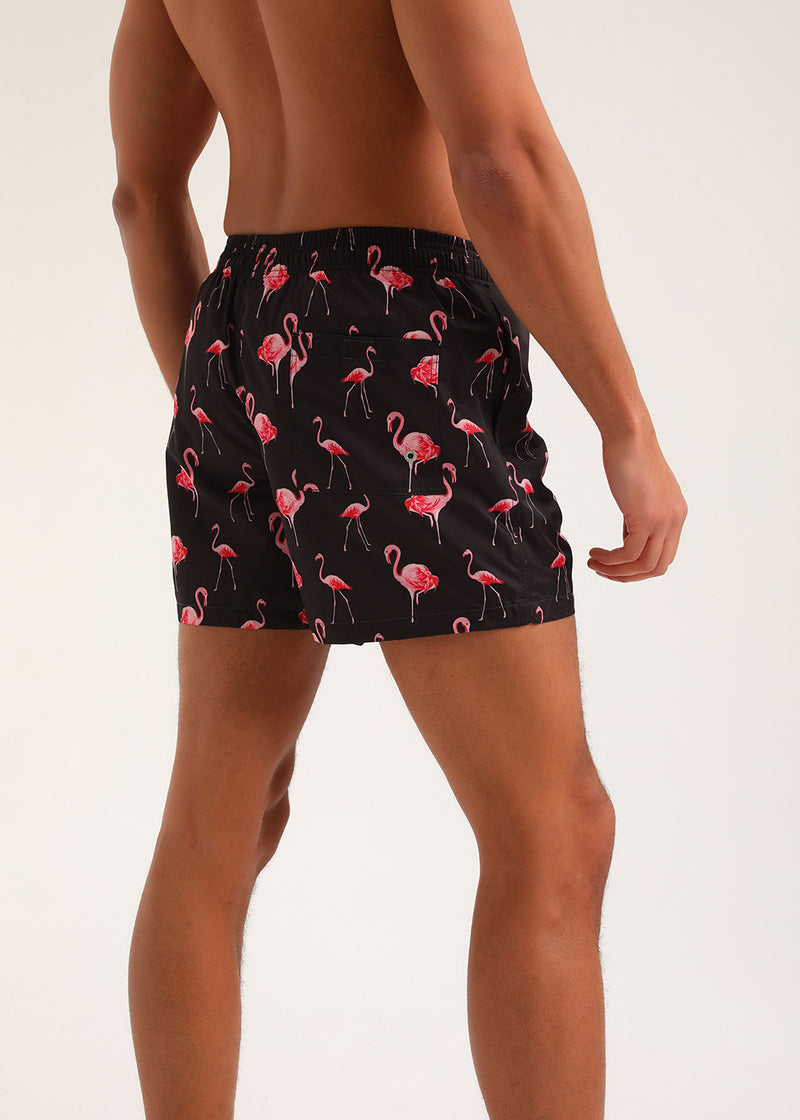 Ανδρικό μαγιό New World Polo - POLO 7013 - flamingo swim shorts black